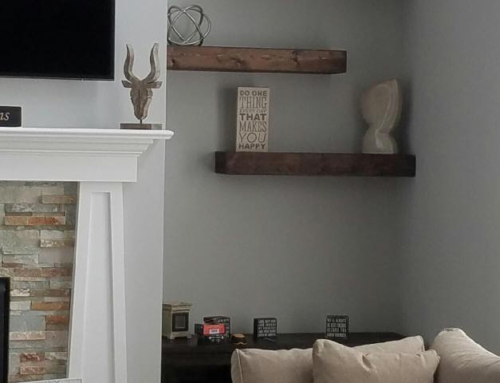 Large Floating Shelves for Accent Wall