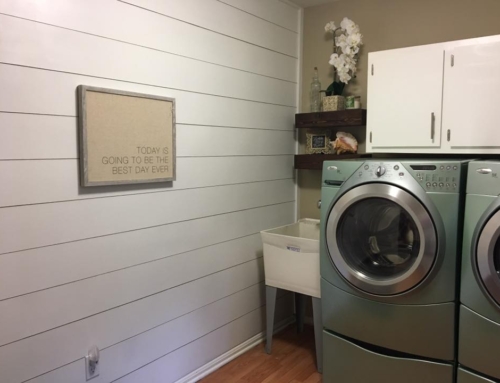 Laundry Room Shiplap Feature Wall