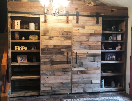 Rustic Palette Wood Barn Door Built In Closet