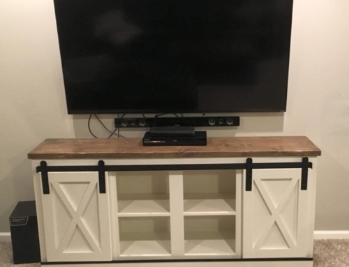 Two-Tone Barn Door Entertainment Stand