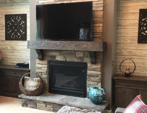 Rustic Chunky Fireplace Mantle